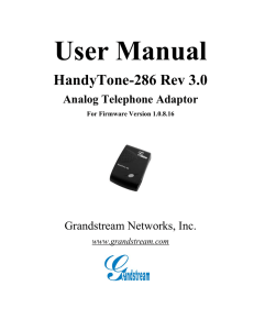 User Manual - Grandstream