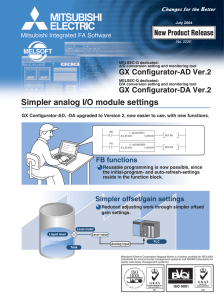 Simpler analog I/O module settings