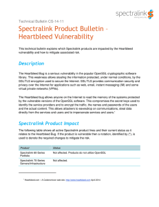 Spectralink Product Bulletin – Heartbleed