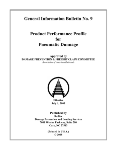 General Information Bulletin No. 9 Product Performance Profile for