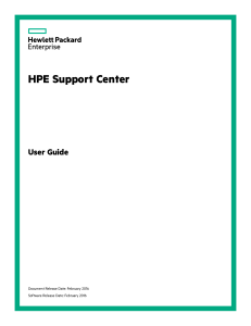 HP Support Center User Guide