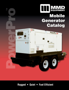 MMD PowerPro™ Mobile Generators Catalog