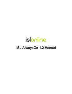 ISL AlwaysOn 1.2 Manual