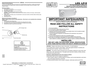 LZ Series installation instruction sheet