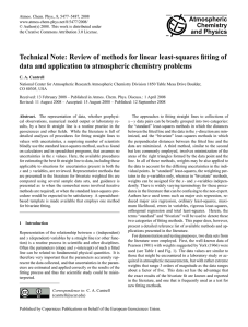 Technical Note: Review of methods for linear least