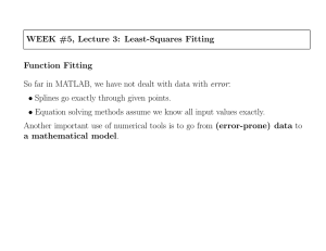 Least Squares Fitting 1