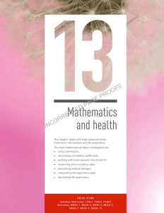 Chapter 13 Mathematics and health