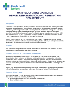 marihuana grow operation repair, rehabilitation, and remediation
