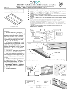 LED LDR® Troffer Retrofit Bracket Kit Installation Instructions