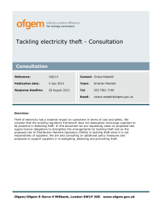 Tackling electricity theft - Consultation