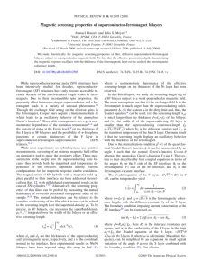 Magnetic screening properties of superconductor - Inac
