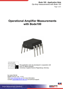 Operational Amplifier Measurements with Bode100