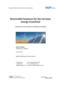 Renewable business for the German energy transition