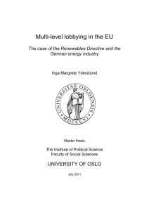 Multi-level lobbying in the EU