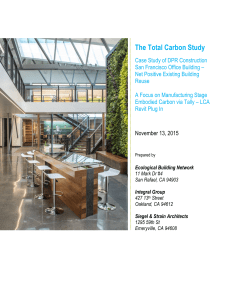 The Total Carbon Study - Ecological Building Network