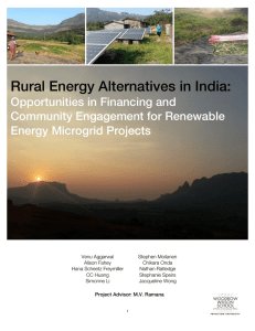 Rural Energy Alternatives in India