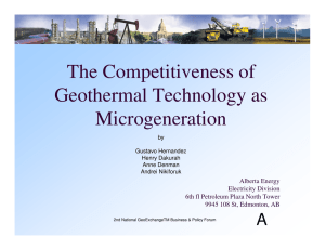 The Competitiveness of Geothermal Technology as Microgeneration
