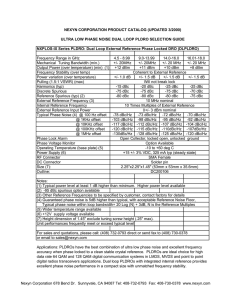 NXPLOS-IX Series PLDRO: Dual Loop External Reference Phase