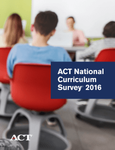 2016 ACT National Curriculum Survey