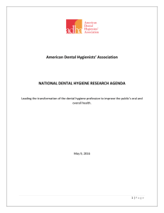National Dental Hygiene Research Agenda