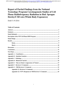 studies of the National Toxicology Program`s