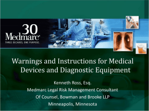 Warnings and Instructions for Medical Devices and