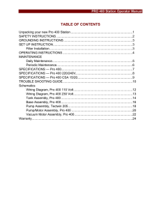 PRO 400 Station Operator Manual