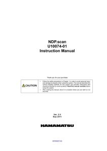 NDP.scan U10074-01 Instruction Manual