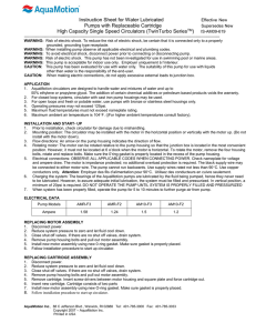 Instruction Sheet - AquaMotionHVAC.com