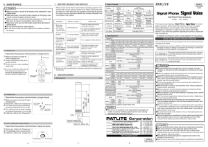 INSTRUCTION MANUAL Warning 㧚MAINTENANCE