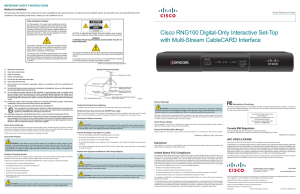 Cisco RNG100 Digital-Only Interactive Set-Top with Multi