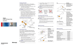 TPP0051 50 MHz 10X Passive Probe Instructions