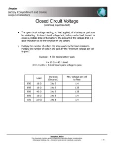 Closed Circuit Voltage - Energizer Technical Information