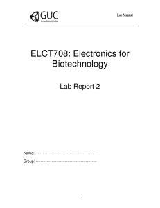 ELCT708: Electronics for Biotechnology