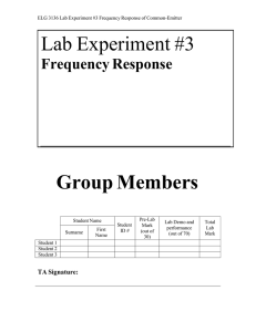 Group Members Lab Experiment #3