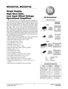 MC33272A, MC33274A Single Supply, High Slew Rate, Low Input