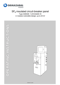 SF -insulated circuit-breaker panel