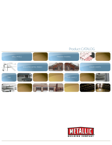 Product CATALOG - Metallic Building Company