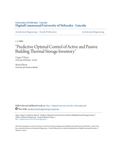Predictive Optimal Control of Active and Passive Building Thermal