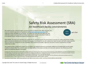 Safety Risk Assessment (SRA) - The Center for Health Design