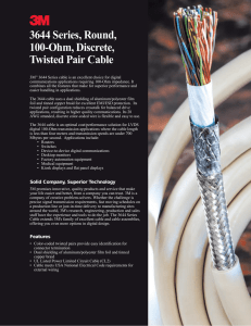 Round Shielded Jacketed Discrete Wire Cable 3644X Series
