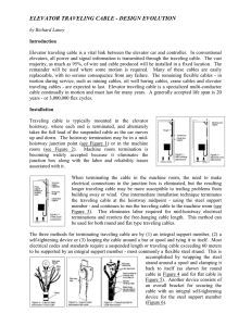 Elevator Traveling Cable - Design Evolution