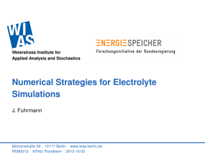 Numerical Strategies for Electrolyte Simulations