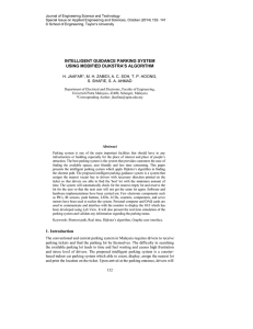 Intelligent guidance parking system using modified