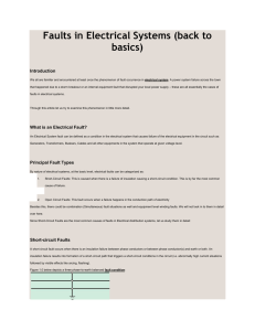 Faults in Electrical Systems (back to basics)