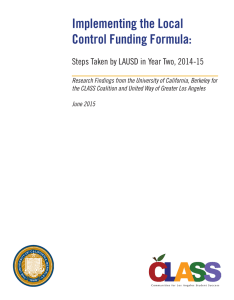 Implementing the Local Control Funding Formula