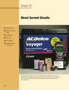 Chapter 28 Direct Current Circuits
