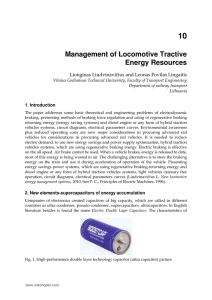 Management of Locomotive Tractive Energy Resources
