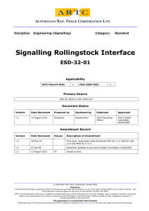 Signalling Rolling Stock Interface