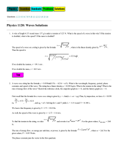 PHYS 1120 Waves Solutions